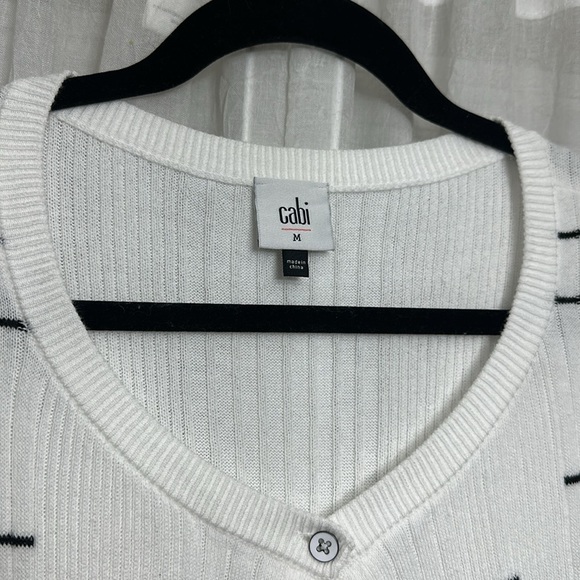 Cabi Style #5638 Dashes Sweater Long Duster Ribbed Size M EUC Item# AM - Picture 7 of 10